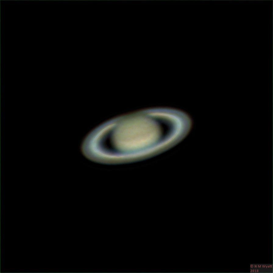 Saturn with a good view of its rings and the cassini division