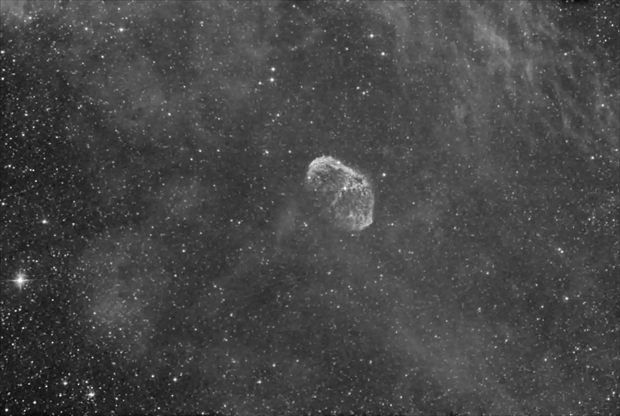 The Crescent Nebula in Hydrogen Alpha light