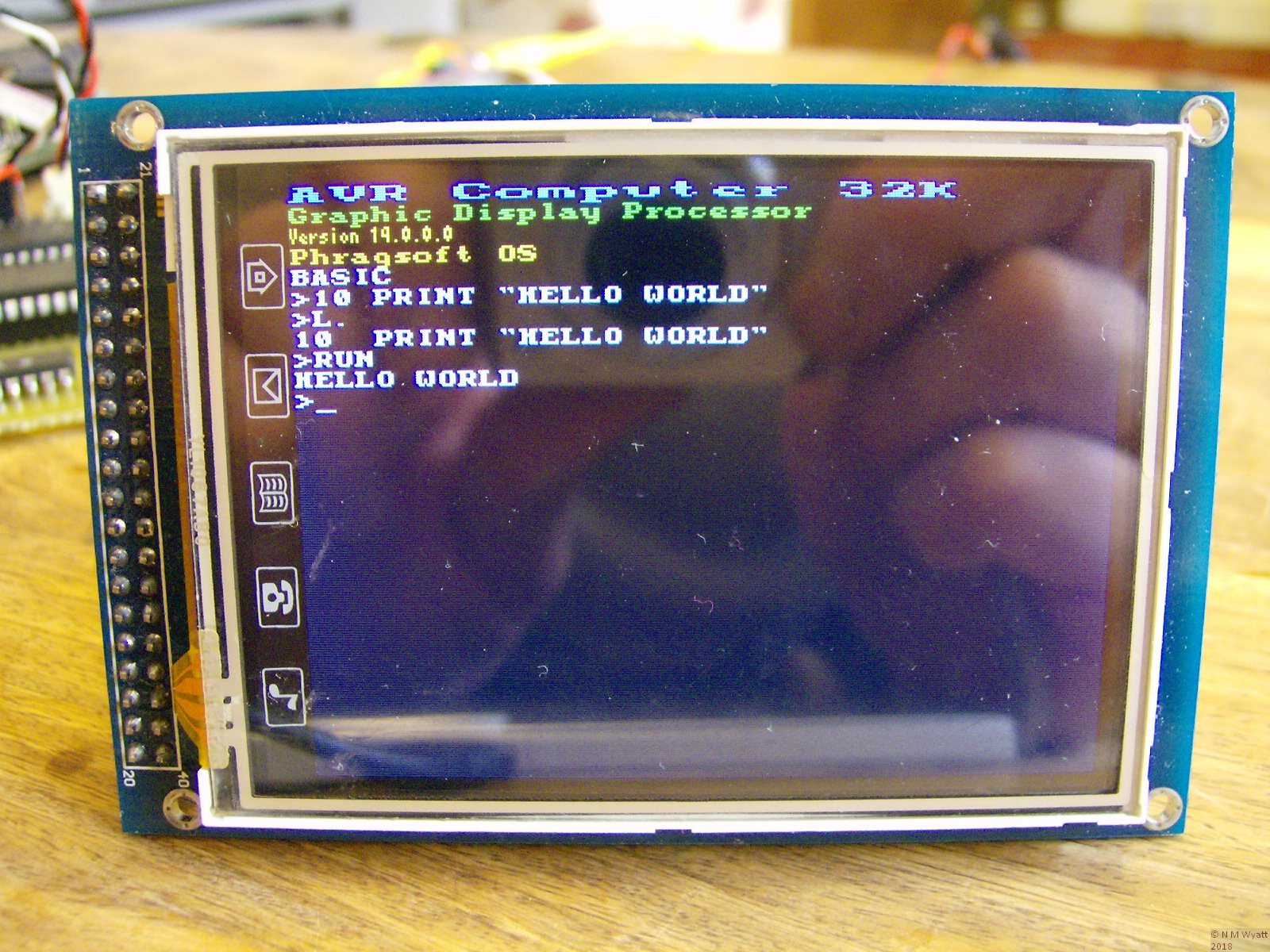 AVR powered Display using BBC Micro VDU codes